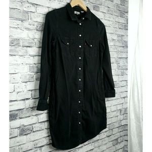 levis black denim dress